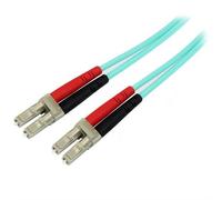 StarTech.com 1m (3ft) LC/UPC to LC/UPC OM4 Multimode Fiber Optic Cable 50/125m LOMMF/VCSEL Zipcord Fiber 100G Low Insertion Loss - LSZH Fiber Jumper Cord