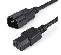 StarTech.com 1m (3ft) Power Extension Cord, C14 to C13, 10A 125V, 18AWG, Computer Power Cord Extension, IEC-320-C14 to IEC-320-C13 AC Power Cable Extension for Power Supply, UL Listed (PXT1001M)