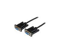 StarTech.com 1m Black DB9 RS232 Serial Null Modem Cable F/F