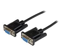 StarTech.com 1m Black DB9 RS232 Serial Null Modem Cable F/F - DB9 Female to Female - 9 pin RS232 Null Modem Cable - 1 meter, Black