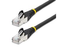 StarTech.com 1m CAT6a Ethernet Cable - Black - Low Smoke Zero Halogen (LSZH) - 10GbE 500MHz 100W PoE++ Snagless RJ-45 w/Strain Reliefs S/FTP Network Patch Cord