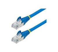 1m CAT6a Ethernet Cable - Blue - Low Smoke Zero Halogen (LSZH) - 10GbE 500MHz 100W PoE++ Snagless RJ-45 w/Strain Reliefs S/FTP Network Patch Cord