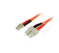 StarTech.com 1m Fiber Optic Cable - Multimode Duplex 50/125 - LSZH Fiber Jumper Cord - LC/SC. Cable length: 1 m Fibre optic type: OM2 Connector 1: LC Connector 2: SC Core diameter: 50 m Full duplex