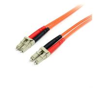 StarTech.com 1m Fiber Optic Cable - Multimode Duplex 62.5/125 LSZH Fiber Jumper Cord - LC/LC. Cable length: 1 m Fibre optic type: OM1 Connector 1: LC Connector 2: LC Core diameter: 62.5 m Full duplex