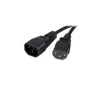 StarTech.com 1m (3ft) Power Extension Cord, C14 to C13, 10A 125V, 18AWG, Computer Power Cord Extension, IEC-320-C14 to IEC-320-C13 AC Power Cable Extension for Power Supply, UL Listed