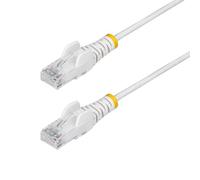 StarTech.com 1m White Slim CAT6 Ethernet Cable, Snagless, 100W PoE, UTP, LSZH, 28AWG Pure Bare Copper Wire, Slim RJ45 Network Patch Cord w/Strain Reliefs, Fluke Tested