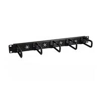 StarTech Cable Manager CABLMANAGERH 1U 19-inch D-Ring Rack Cable Organizer - Black