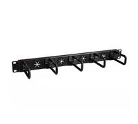 StarTech.com 1U 19" Cable Management Organizer - D Ring Hook Network/Server Rack Cord Manager - Data Center Horizontal Wire Panel with Passthrough Holes w/Mounting HW - EIA/ECA-310-E