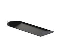 StarTech.com 1U FIXED RACK MOUNT SHELF 1U 7in Depth Universal Fixed, CABSHELF1U (1U 7in Depth Universal Fixed Rack Mount Shelf - 33lbs / 15kg, Rack shelf, Black, Steel, 15 kg, 1U, CE, UL)