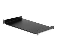 StarTech.com 1U Fixed Server Rack Mount Shelf - 10in Deep Steel Universal Cantilever Tray for 19" AV/ Network Equipment Rack - Heavy Duty Steel - Weight Capacity 44lbs/20kg, Black (CABSHELF1U10)