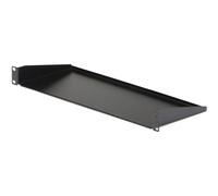 StarTech.com 1U Server Rack Shelf - Universal Rack Mount Cantilever Shelf for 19" Network Equipment Rack & Cabinet - Heavy Duty Steel Weight Capacity 33lb/15kg - 7" Deep Tray, Black (CABSHELF1U)