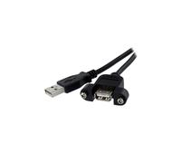 StarTech.com 2 ft Panel Mount USB Cable A to A - F/M
