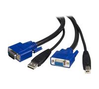 StarTech.com 2-in-1 USB KVM Cable - Keyboard / video / mouse / USB cable - HD-15 (VGA), USB Type B (M) to USB, HD-15 (VGA) - 6...