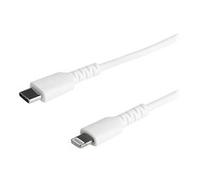 StarTech.com 6 foot (2m) Durable White USB-C to Lightning Cable - Heavy Duty Rugged Aramid Fiber USB Type A to Lightning Charger/Sync Power Cord - Apple MFi Certified iPad/iPhone 12