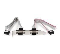 StarTech.com 2 Port 16in DB9 Serial Port BRacket to 10 Pin Header - DB9 bRacket - DB9 Header - Serial Port bRacket (PLATE9M2P16), Gray