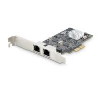 StarTech.com 2-Port 2.5Gbps NBASE-T PCIe Network Card, Intel I225-V, Dual-Port Computer Network Card, Multi-Gigabit NIC, PCI Express Server LAN Card, Desktop Ethernet Interface
