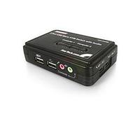 StarTech.com 2 Port Black USB KVM Switch Kit with Audio and Cables
