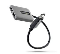 StarTech.com 2-Port DisplayPort MST Hub Dual 4K 60Hz DP to 2x DisplayPort Monitor Adapter DP 1.4 Multi-Monitor Video Adapter 1ft (30cm) Built-in Cable USB Powered Windows Only