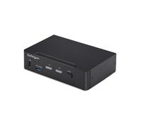 StarTech.com 2-Port DisplayPort KVM Switch, 4K 60Hz, DP 1.2, EDID Management, 2-Port USB 3.0 Hub, 4x USB HID Ports, TAA Compliant
