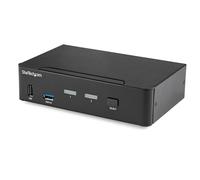 StarTech.com 2 Port DisplayPort KVM Switch - 4K 60Hz - Single Display - Dual Port UHD DP 1.2 USB KVM Switch with Integrated USB 3.0 Hub & Audio - Dell HP Apple Lenovo - TAA Compliant