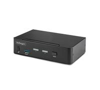 StarTech.com 2-Port DisplayPort KVM Switch, 8K 60Hz / 4K 144Hz, Single Display, DP 1.4, 2x USB 3.0 Ports, 4x USB 2.0 HID Ports, Push-Button & Hotkey Switching, TAA Compliant - OS Independent, Metal Housing