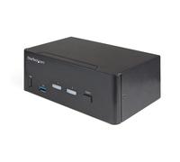 StarTech.com 2 Port Dual Monitor HDMI KVM Switch - 4K 60Hz Ultra HD HDR - Desktop 4K HDMI 2.0 KVM Switch with 2 Port USB 3.0 Hub (5Gbps) & 4x USB 2.0 HID, Audio - Hotkey Switching - TAA