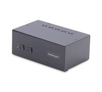 StarTech.com 2-Port Dual-Monitor DisplayPort KVM Switch, 4K 60Hz, 2x USB 5Gbps Hub Ports, 2x USB 2.0 HID Ports, Hotkey and Push-Button Switching, TAA Compliant - ESD Level 3 Protection