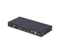 StarTech.com 2-Port Dual-Monitor DisplayPort KVM Switch with Dual View Video Matrix, 4K 60Hz, 4x USB Hub Ports, TAA Compliant