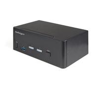 StarTech.com 2 Port Dual Monitor HDMI KVM Switch - 4K 60Hz Ultra HD HDR - Desktop 4K HDMI 2.0 KVM Switch with 2 Port USB 3.0 Hub (5Gbps) & 4x USB 2.0 HID, Audio - Hotkey Switching - TAA