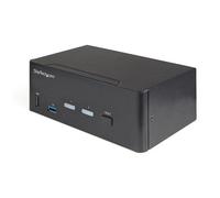 StarTech.com 2 Port Dual Monitor HDMI KVM Switch - 4K 60Hz Ultra HD HDR - Desktop 4K HDMI 2.0 KVM Switch with 2 Port USB 3.0 Hub (5Gbps) & 4x USB 2.0 HID, Audio - Hotkey Switching - TAA