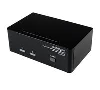 StarTech.com 2 Port DVI VGA Dual Monitor KVM Switch USB with Audio & USB 2.0 Hub - TAA