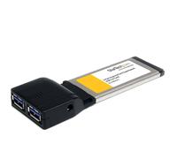 StarTech.com 2 Port ExpressCard SuperSpeed USB 3.0 Card Adapter with UASP - USB