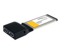 StarTech.com 2 Port ExpressCard SuperSpeed USB 3.0 Card Adapter with UASP - USB 3.0 Controller - USB 3.0 ExpressCard - USB 3.0 Adapter (ECUSB3S22) - U