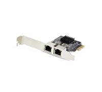 StarTech.com 2-Port Gigabit PCIe Network Adapter Card, 10/100/1000Mbps PCI Express NIC, Dual Realtek RTL8111H, Works with Windows and Linux, TAA Compliant