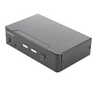 StarTech.com 2 Port HDMI KVM Switch - Single Monitor 4K 60Hz Ultra HD HDR - Desktop HDMI 2.0 KVM Switch with 2 Port USB 3.0 Hub (5Gbps) and 4x USB 2.0 HID, Audio - Hotkey Switching - TAA