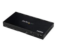 StarTech.com 2-Port HDMI Splitter (1x2) - 4K 60Hz UHD HDMI 2.0 Audio Video Splitter w/ Scaler & Audio Extractor (3.5mm/SPDIF) - Dual HDMI Splitter (1-In 2-Out) - EDID Copy - TV/Projector
