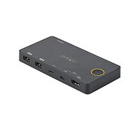 StarTech.com 2 Port Hybrid USB-A + HDMI & USB-C KVM Switch - Single 4K 60Hz HDMI 2.0 Monitor - Compact Desktop and/or Laptop HDMI KVM Switch - USB Bus Powered - Thunderbolt 3 Compatible