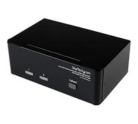 StarTech.com 2 Port DVI VGA Dual Monitor KVM Switch USB with Audio & USB 2.0 Hub