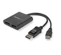 StarTech.com 2-Port Multi Monitor Adapter - DisplayPort 1.2 MST Hub - Dual 4K 30Hz or 1080p - USB Bus Powered - Video Splitter for Extended Desktop Mode on Windows PCs Only - DP to 2x DP