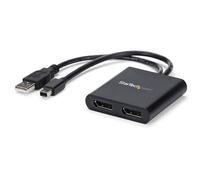 StarTech.com 2-Port Multi Monitor Adapter - Mini DisplayPort to 2x DisplayPort MST Hub - Dual 4K 30Hz - Video Splitter for Extended Desktop Mode on Windows PCs Only - mDP 1.2 to 2x DP