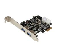 StarTech.com 2 Port PCI Express (PCIe) SuperSpeed USB 3.0 Card Adapter with UASP - LP4 Power