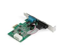 StarTech.com 2-port PCI Express RS232 Serial Adapter Card - PCIe RS232 Serial Host Controller Card - PCIe to Dual Serial DB9 Card - 16950 UART - Expansion Card - Windows & Linux