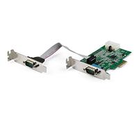 StarTech.com 2-port PCI Express RS232 Serial Adapter Card - PCIe RS232 Serial Host Controller Card - PCIe to Serial DB9 - 16950 UART - Low Profile Expansion Card - Windows & Linux