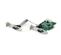 StarTech.com 2-port PCI Express RS232 Serial Adapter Card - PCIe RS232 Serial Host Controller Card - PCIe to Serial DB9 - 16950 UART - Low Profile Expansion Card - Windows & Linux
