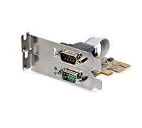 StarTech.com 2-Port PCI Express Serial Interface Card, Dual Port PCIe to RS232 (DB9) Serial Card, 16C1050 UART, Low/Full Profile Brackets, COM Retention, For Windows/Linux