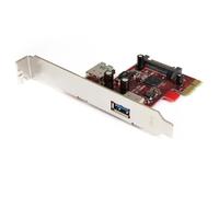 StarTech.com 2 port PCI Express SuperSpeed USB 3.0 Card with UASP Support - 1 Internal 1 External