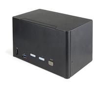StarTech.com 2 Port Quad Monitor DisplayPort KVM Switch - 4K 60Hz UHD HDR - Desktop 4K DP 1.2 KVM with 2 Port USB 3.0 Hub (5Gbps) & 4x USB 2.0 HID Ports, Audio - Hotkey Switching - TAA