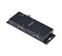 StarTech.com 2-Port Serial to Ethernet Adapter IP Serial Device Server For Remote RS232 Devices Wall/DIN Rail Mountable Metal Housing RJ45 LAN to DB9 Serial Converter