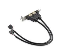 StarTech.com 2 Port USB A Female Low Profile Slot Plate Adapter