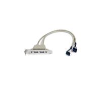 StarTech.com 2 Port USB A Female Low Profile Slot Plate Adapter